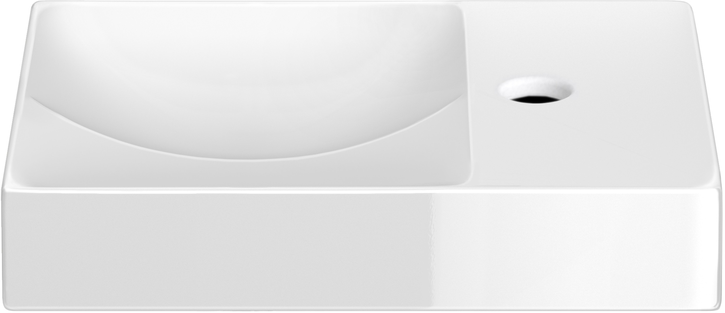 Clou Vale Waschbecken 38x19 cm rechteckig Klassisch-Aufsatzwaschbecken weiß CL/03.03161.01.R