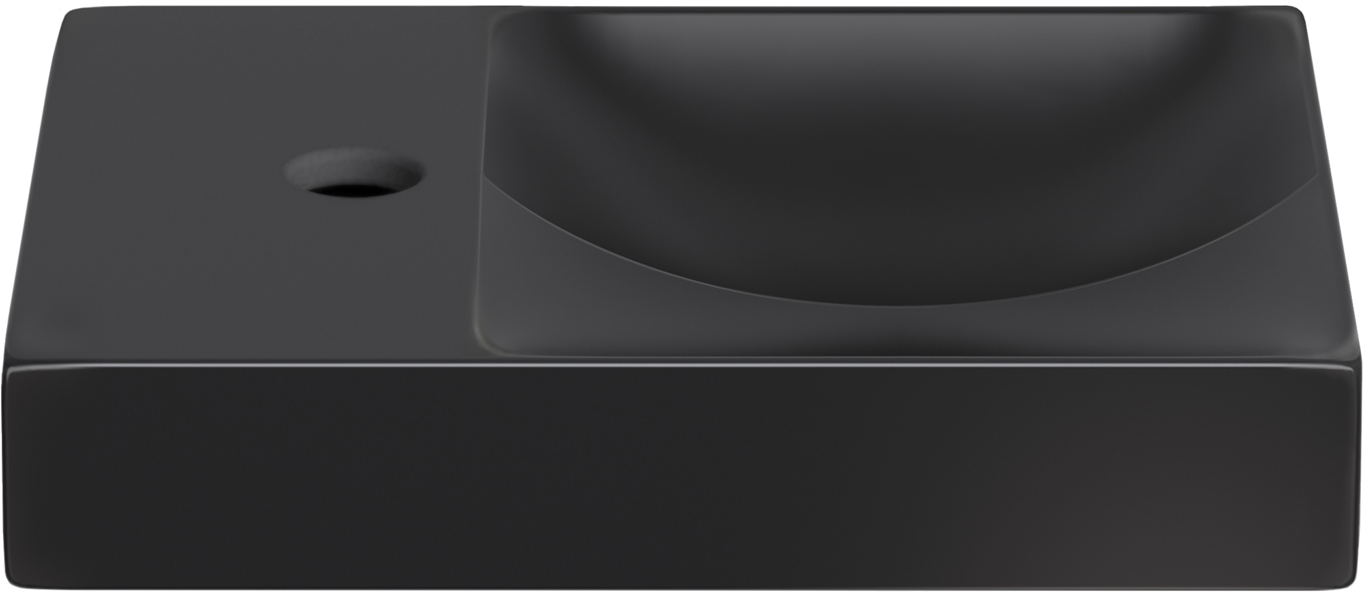 Clou Vale Waschbecken 38x19 cm rechteckig Klassisch-Aufsatzwaschbecken schwarz CL/03.30161.01.L