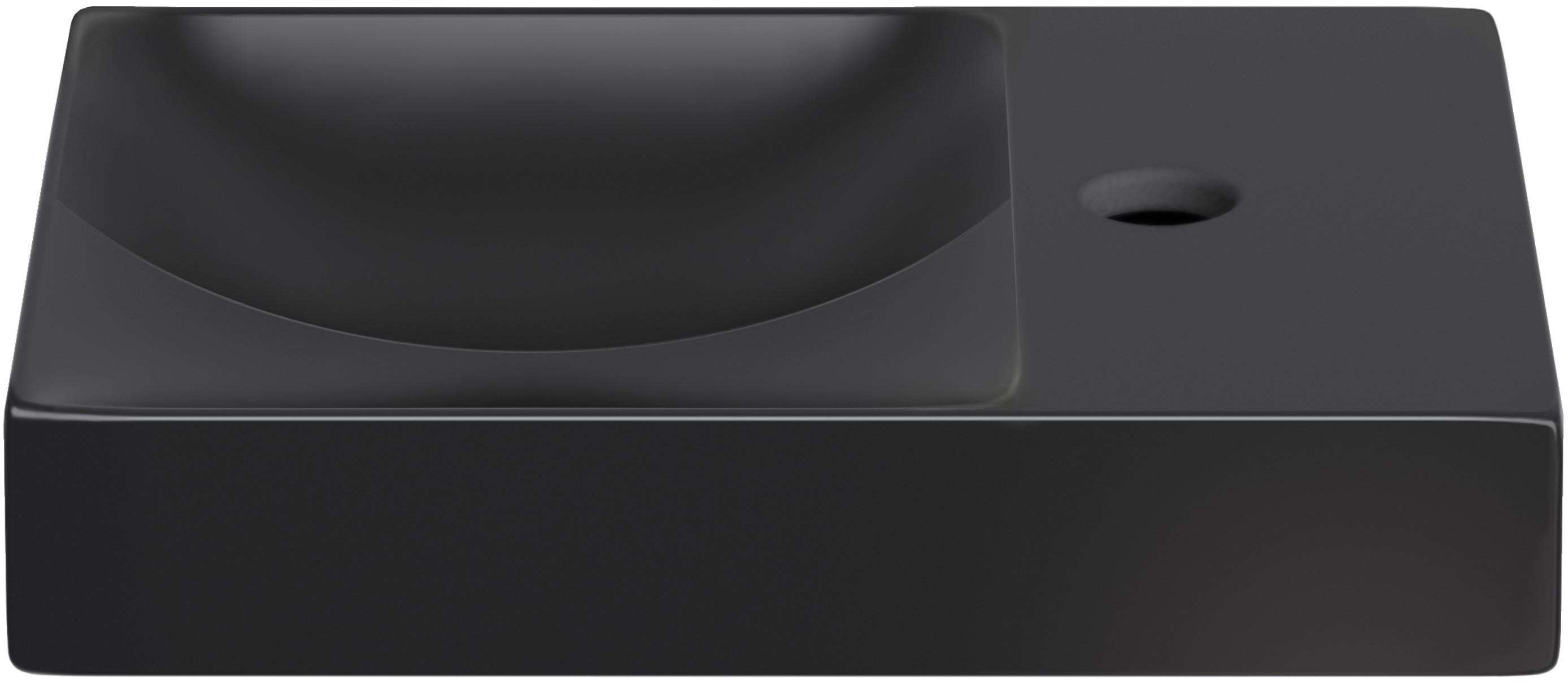 Clou Vale Waschbecken 38x19 cm rechteckig Klassisch-Aufsatzwaschbecken schwarz CL/03.30161.01.R