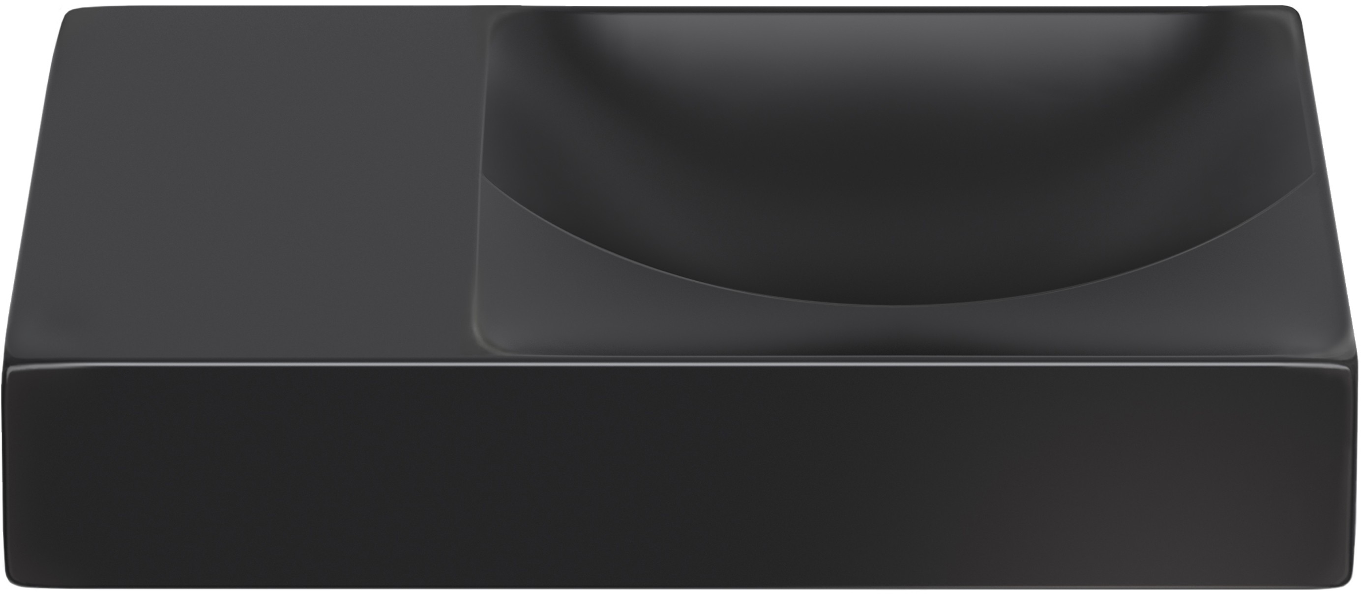 Clou Vale Waschbecken 38x19 cm rechteckig Klassisch-Aufsatzwaschbecken schwarz CL/03.30161.L