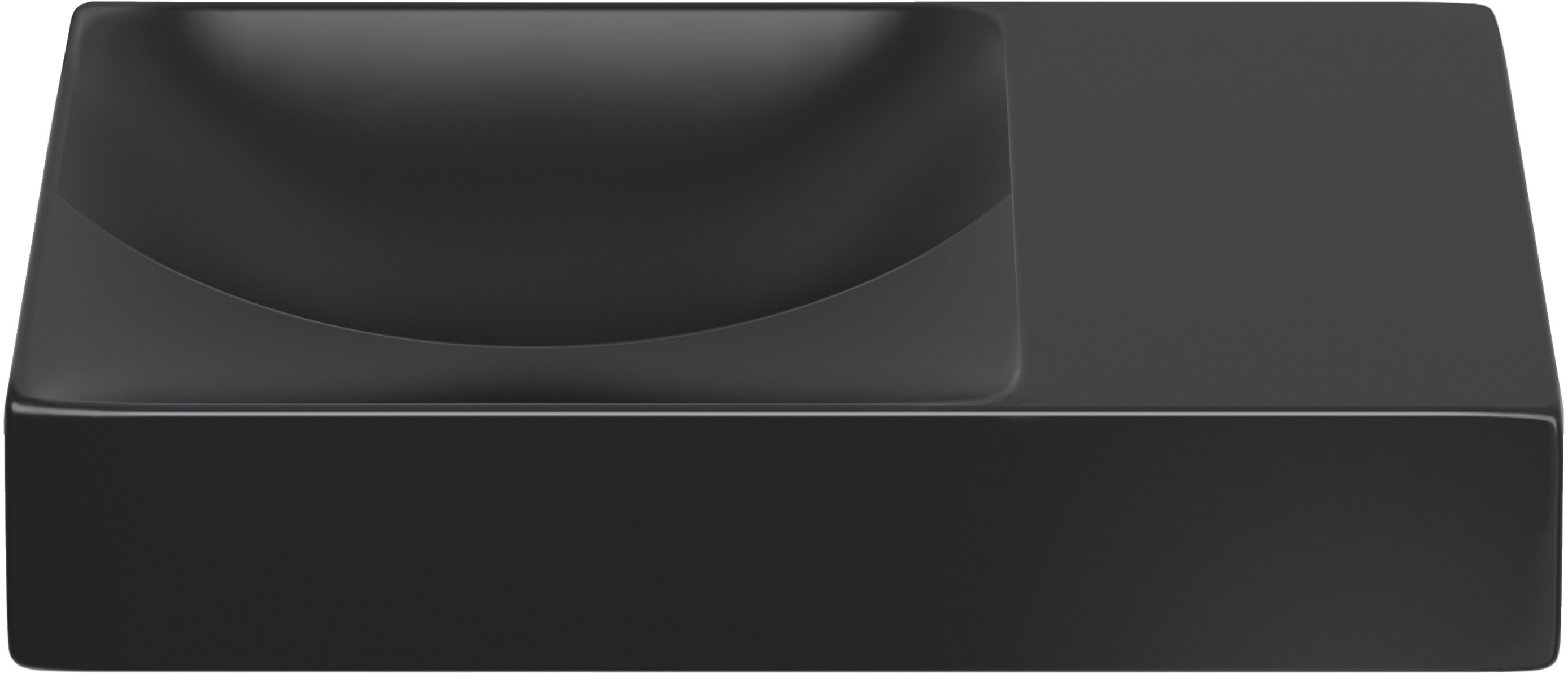 Clou Vale Waschbecken 38x19 cm rechteckig Klassisch-Aufsatzwaschbecken schwarz CL/03.30161.R