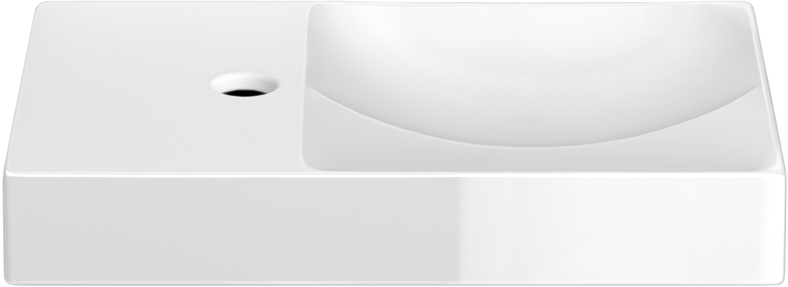 Clou Vale Waschbecken 45x19 cm rechteckig Klassisch-Aufsatzwaschbecken weiß CL/03.03162.01.L