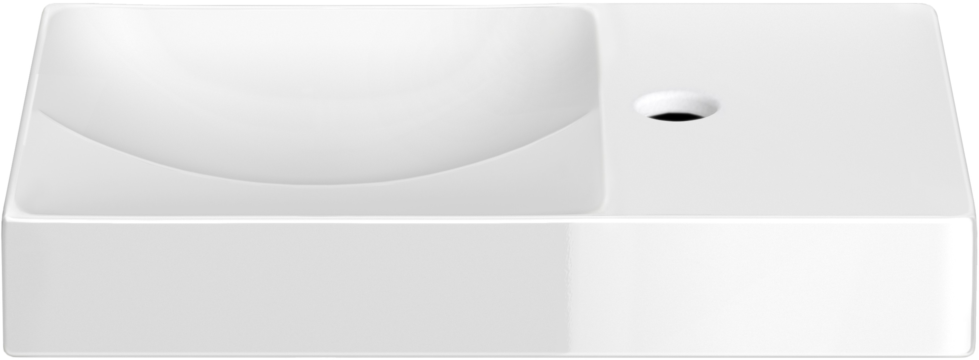 Clou Vale Waschbecken 45x19 cm rechteckig Klassisch-Aufsatzwaschbecken weiß CL/03.03162.01.R