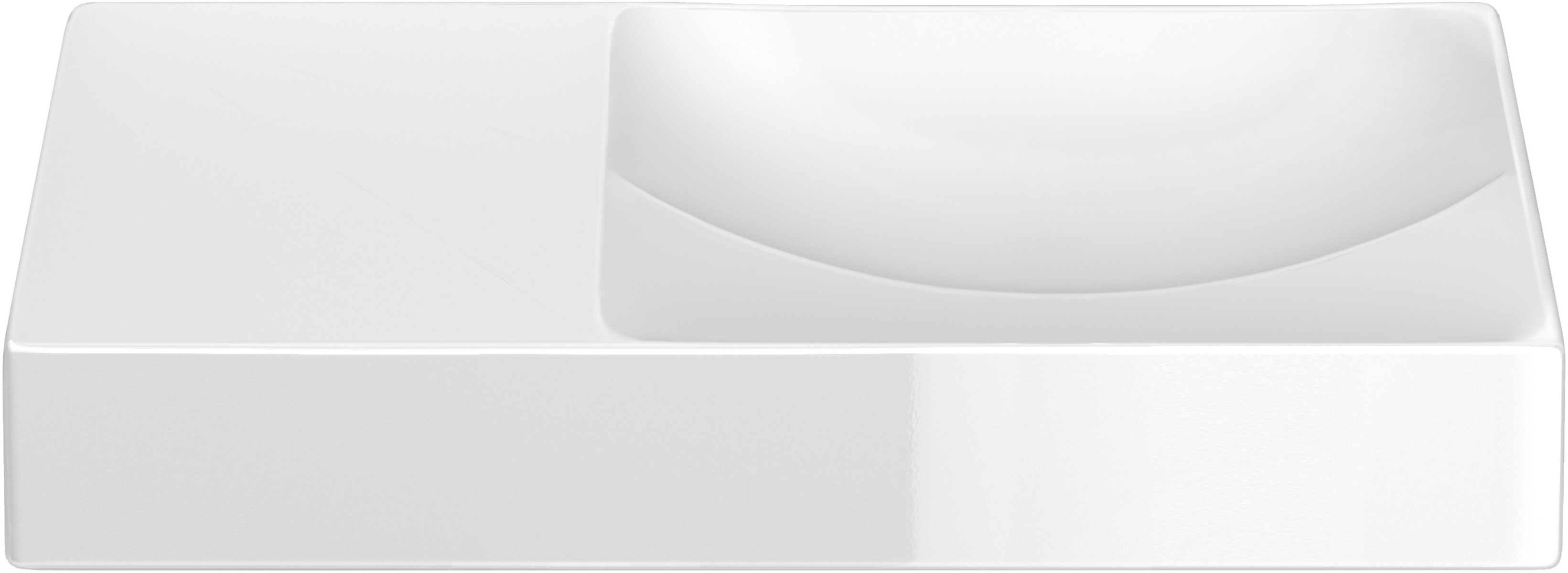 Clou Vale Waschbecken 45x19 cm rechteckig Klassisch-Aufsatzwaschbecken weiß CL/03.03162.L