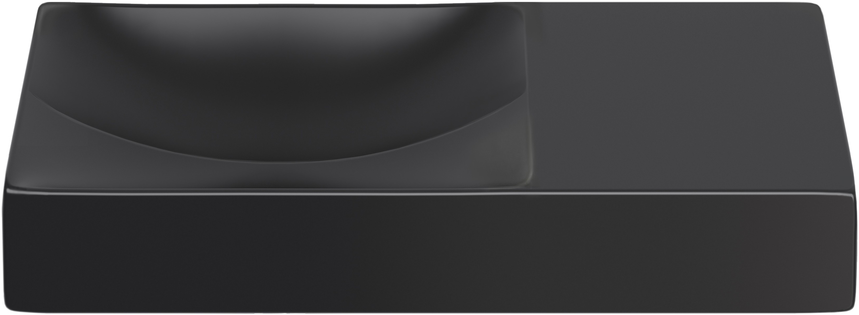 Clou Vale Waschbecken 45x19 cm rechteckig Klassisch-Aufsatzwaschbecken schwarz CL/03.30162.R