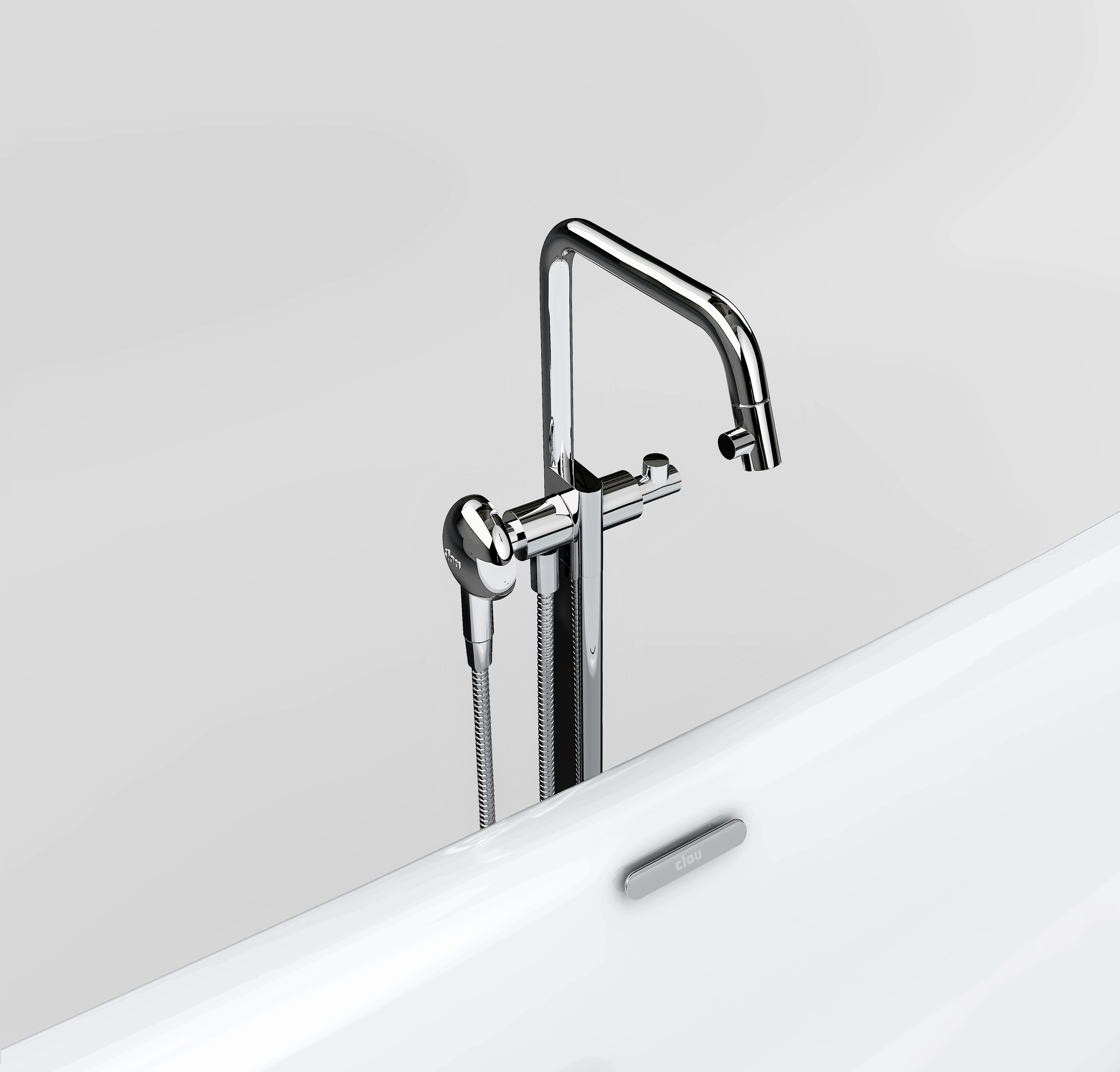 Clou Kaldur Badewannen- und Duscharmatur freistehend chrom CL/06.25.005.29