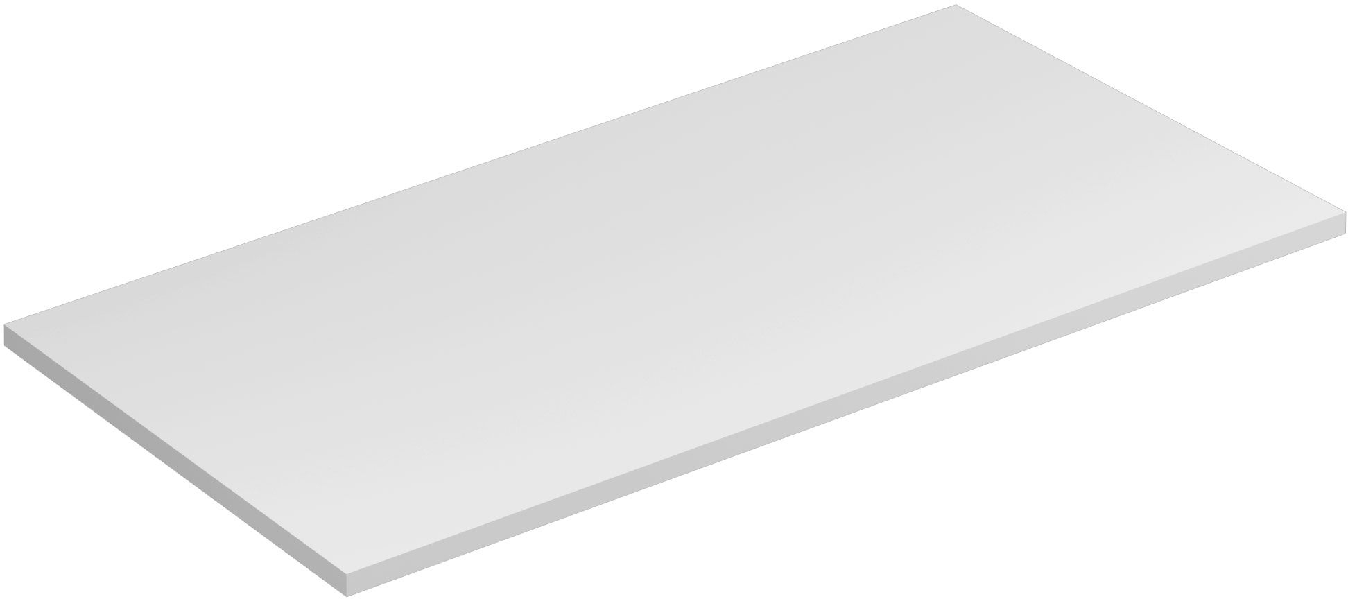 Kludi Icos Naphtha-Arbeitsplatte 100x50 cm weiß 50T10053