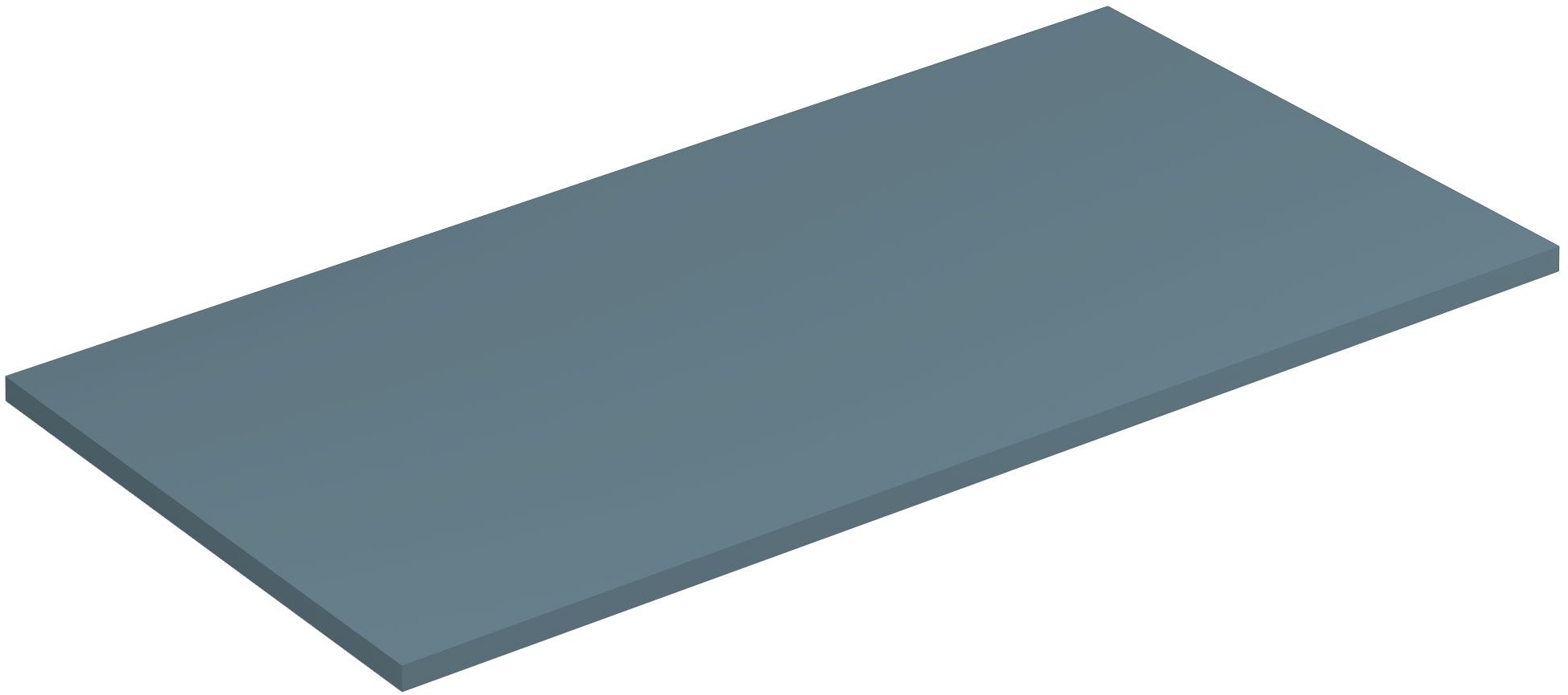 Kludi Icos Naphtha-Arbeitsplatte 100x50 cm blau 50T100O3