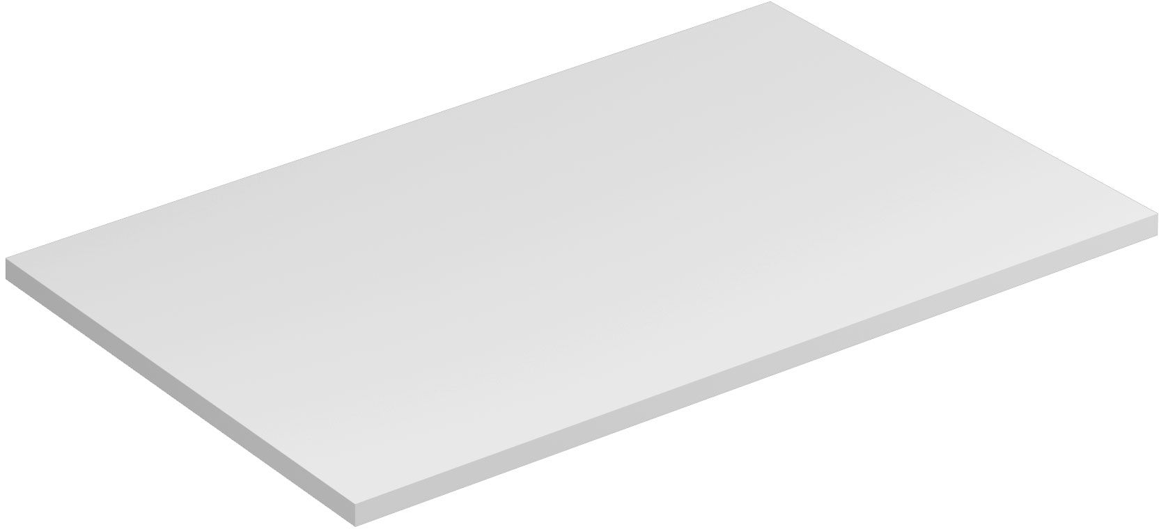 Kludi Icos Naphtha-Arbeitsplatte 80x50 cm weiß 50T8053