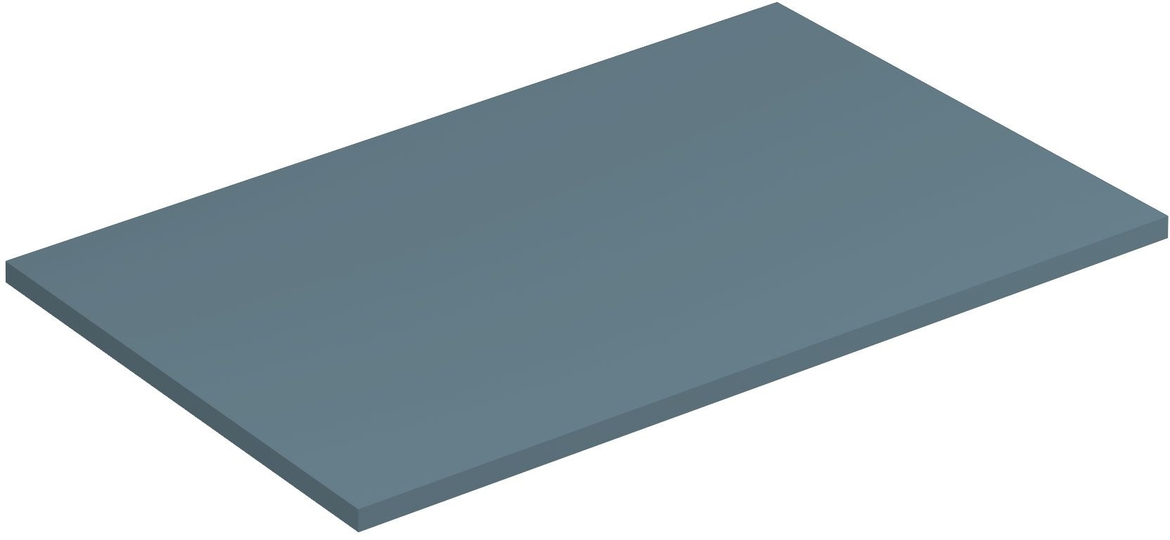 Kludi Icos Naphtha-Arbeitsplatte 80x50 cm blau 50T80O3