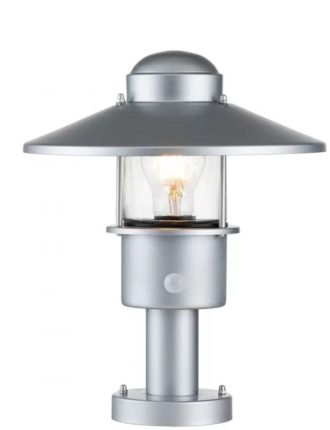 Elstead Lighting Klampenborg Stehleuchte für den Außenbereich 1x60 W silber KLAMPENBORG-PED-SIL