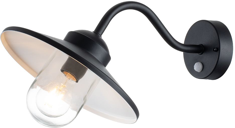 Elstead Lighting Klampenborg Außenwandleuchte 1x60 W schwarz KLAMPENBORG-PIR-BK