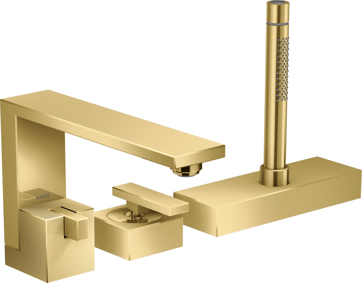 Axor Edge Badewannen- und Duscharmatur awannenmontiert gold 46431990