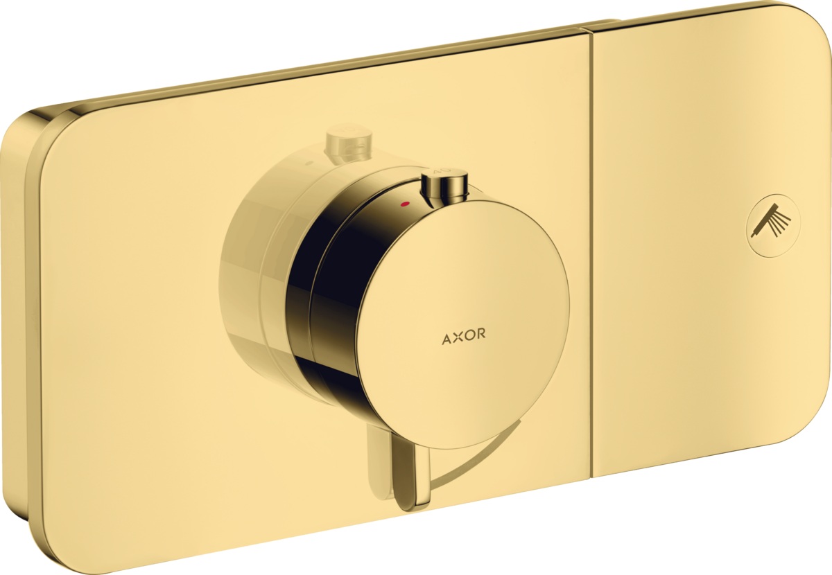 Axor One Duschbatterie Unterputz mit Thermostat gold 45711990