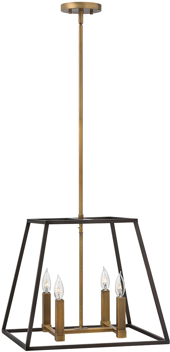 Elstead Lighting Fulton Pendelleuchte 4x60 W messing-braun HK-FULTON-4P