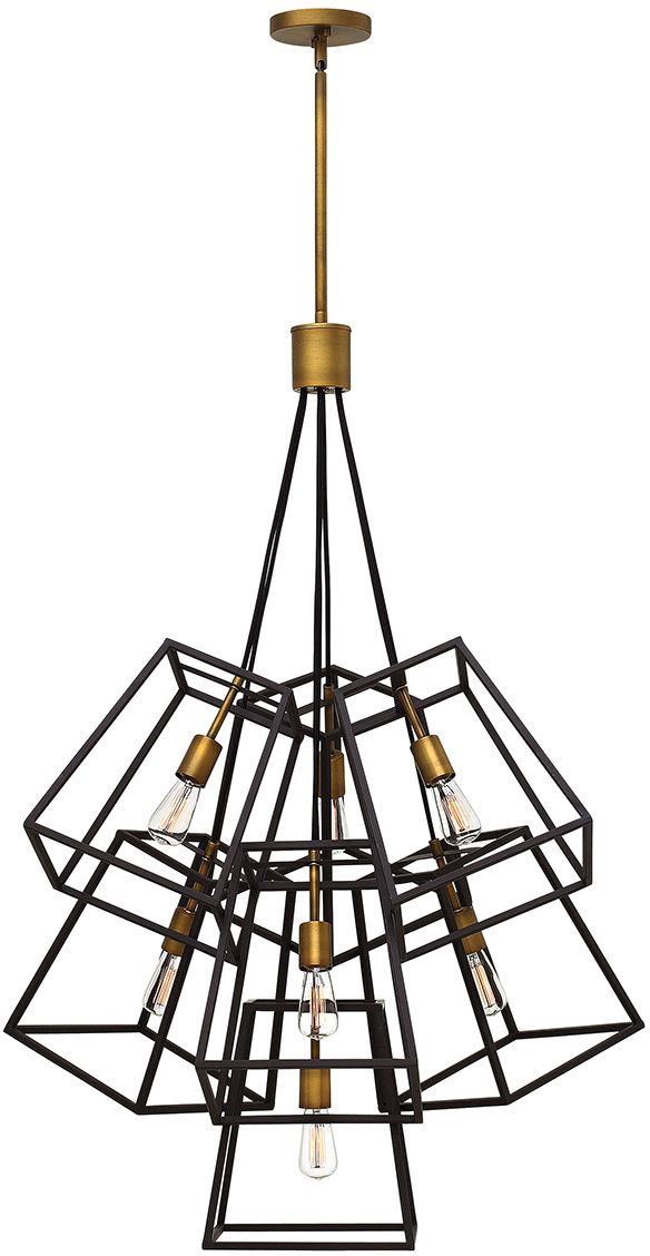 Elstead Lighting Fulton Pendelleuchte x60 W messing-braun HK-FULTON-7P