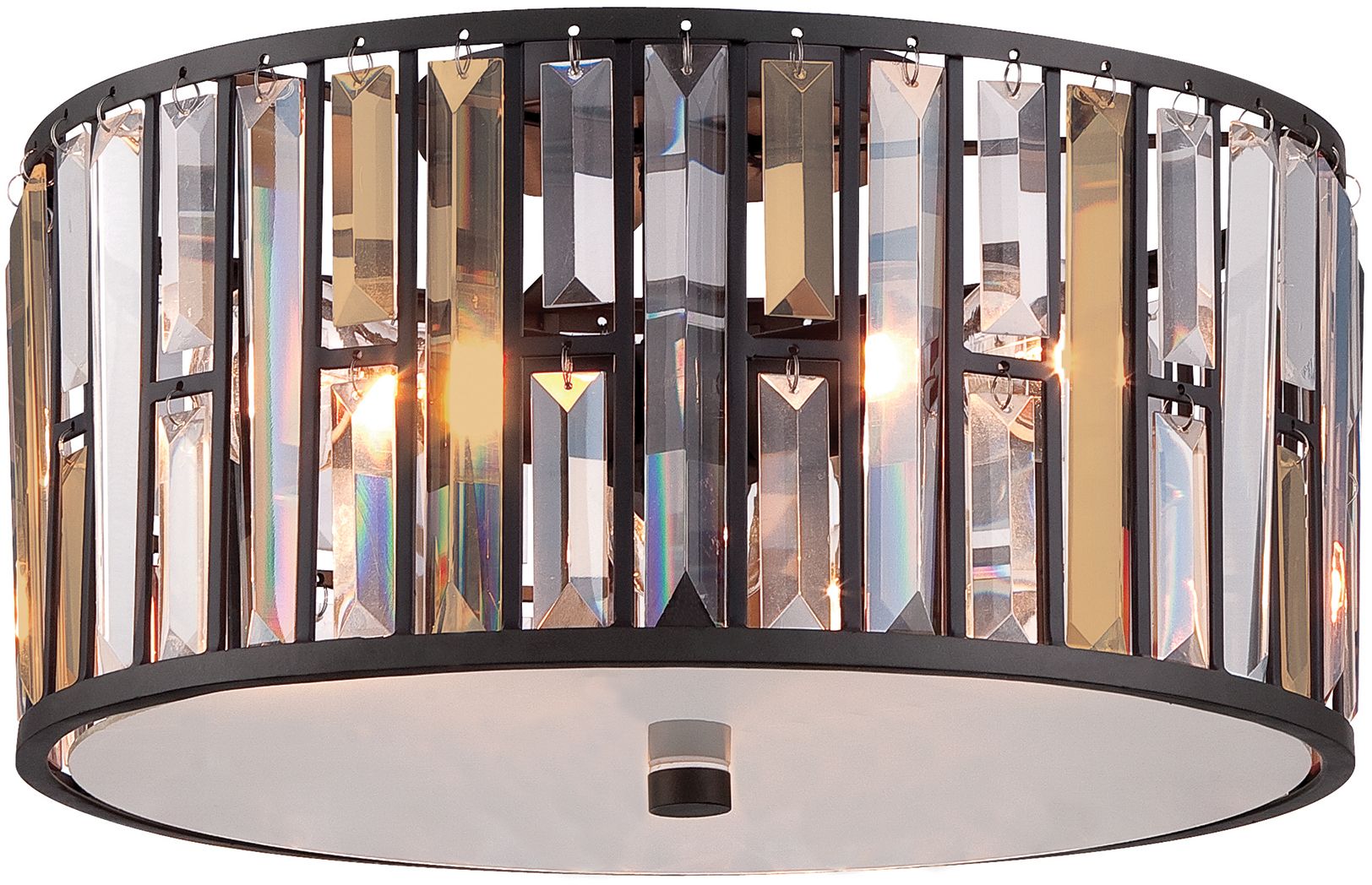 Elstead Lighting Gemma Decke 3x60 W transparent-braun HK-GEMMA-F-VBZ