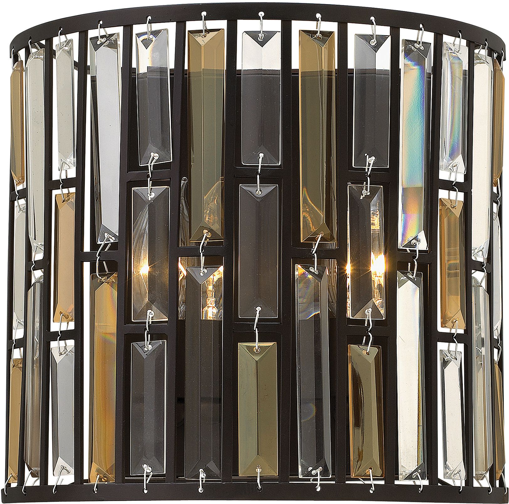 Elstead Lighting Gemma Leuchter 2x60 W transparent-braun HK-GEMMA2-A-VBZ