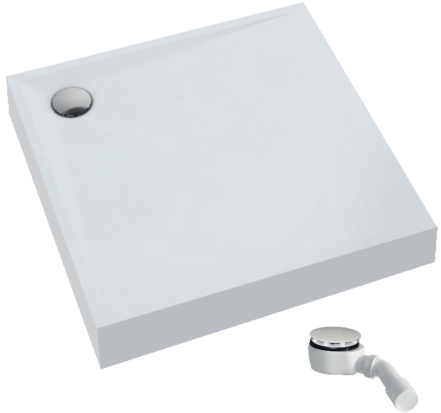 Schedpol Solido Piatto doccia quadrato con sifone 90x90 cm weiß 3.1461