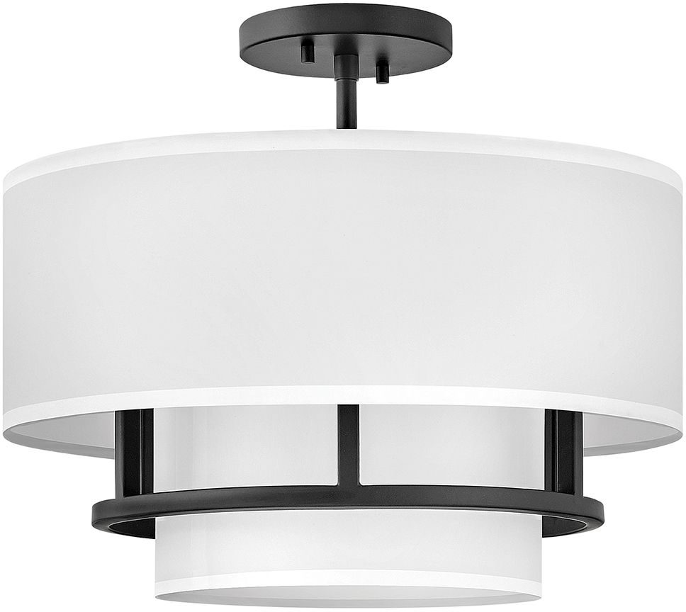 Elstead Lighting Graham Pendelleuchte 3x40 W weiß-schwarz HK-GRAHAM-M-BK