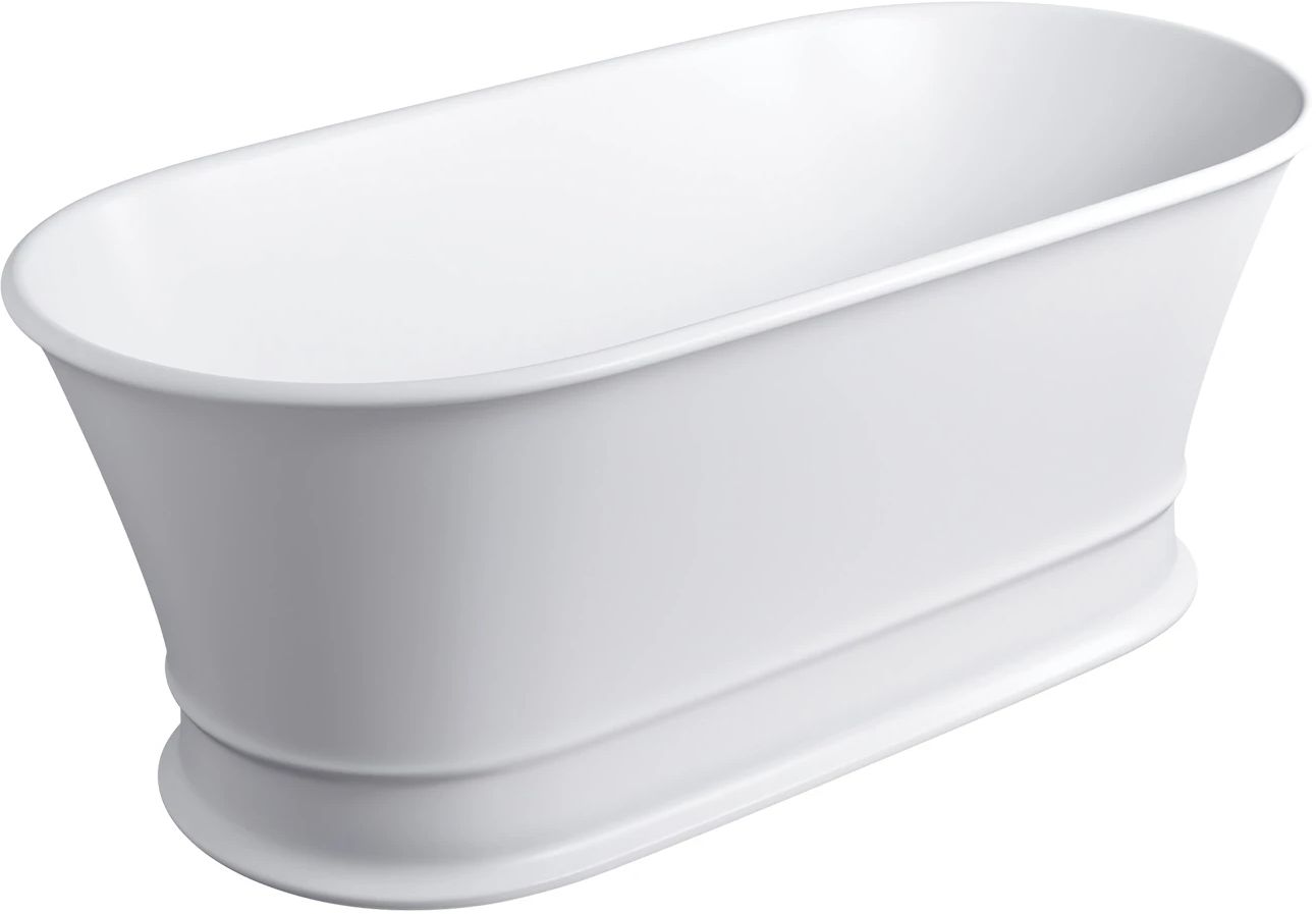 Omnires Classica M+ Freistehende Badewanne 160x79 cm oval weiß CLASSICAWWBM