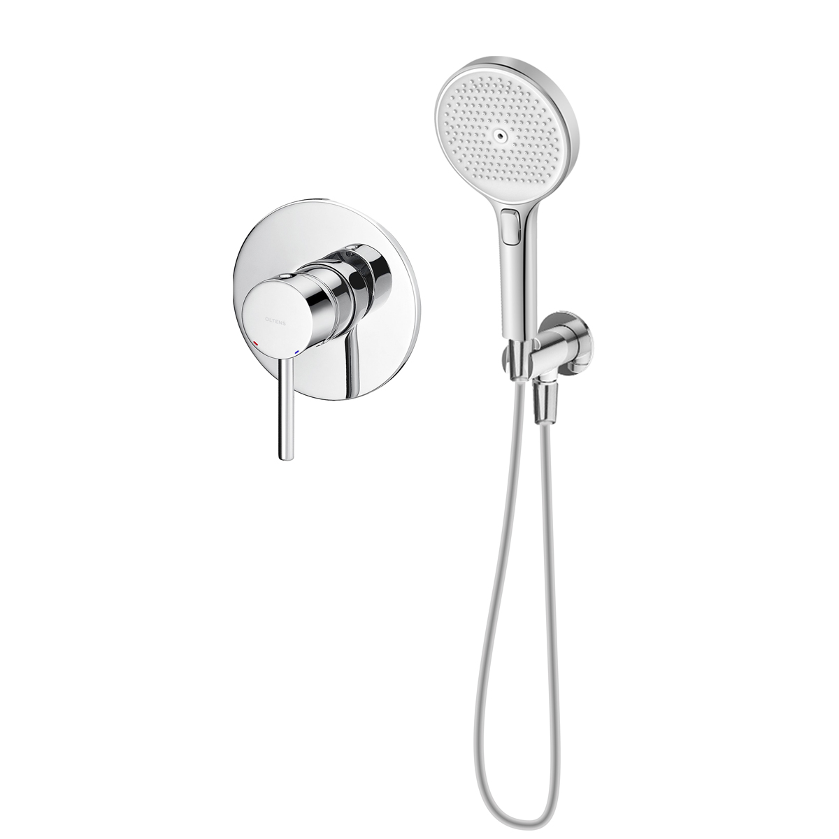 Set Duschbatterie Oltens Molle 33100100, Handbrause Oltens Luva EasyClick 37109100, 39304100, 37200100