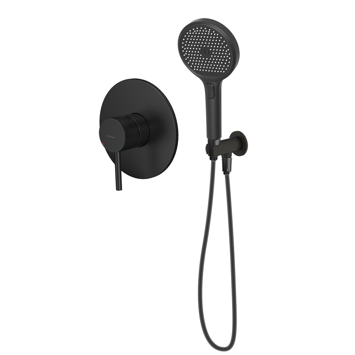 Set Duschbatterie Oltens Molle 33100300, Handbrause Oltens Luva EasyClick 37109300, 39304300, 37200300