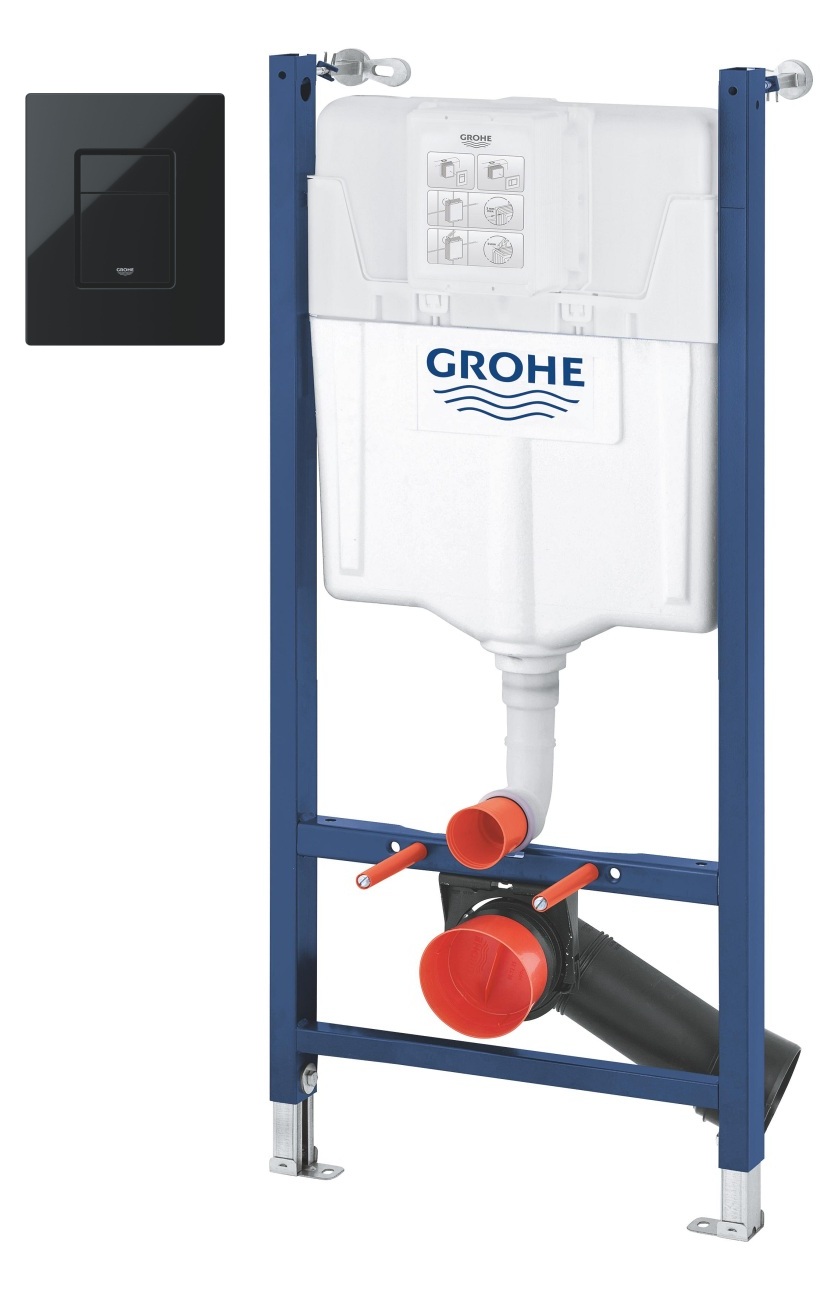 Set Unterputzrahmen Grohe Solido 38971000, Betätigungsplatte Grohe Even 38966KV0