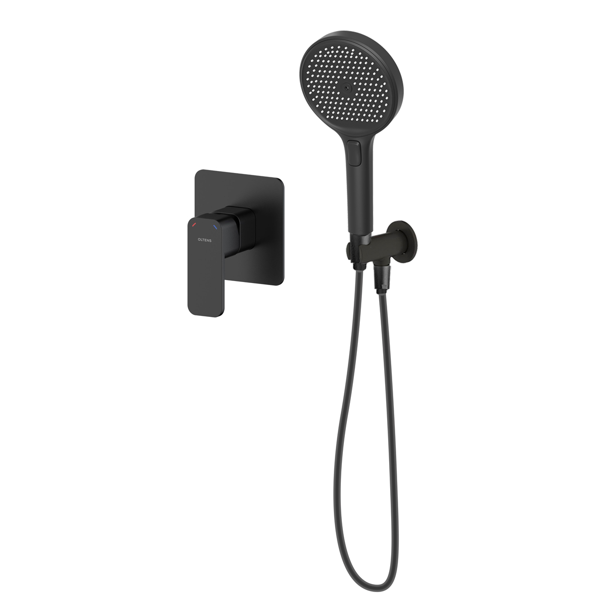 Set Duschbatterie Oltens Hadsel 33106300, Handbrause Oltens Luva EasyClick 37109300, 39304300, 37200300