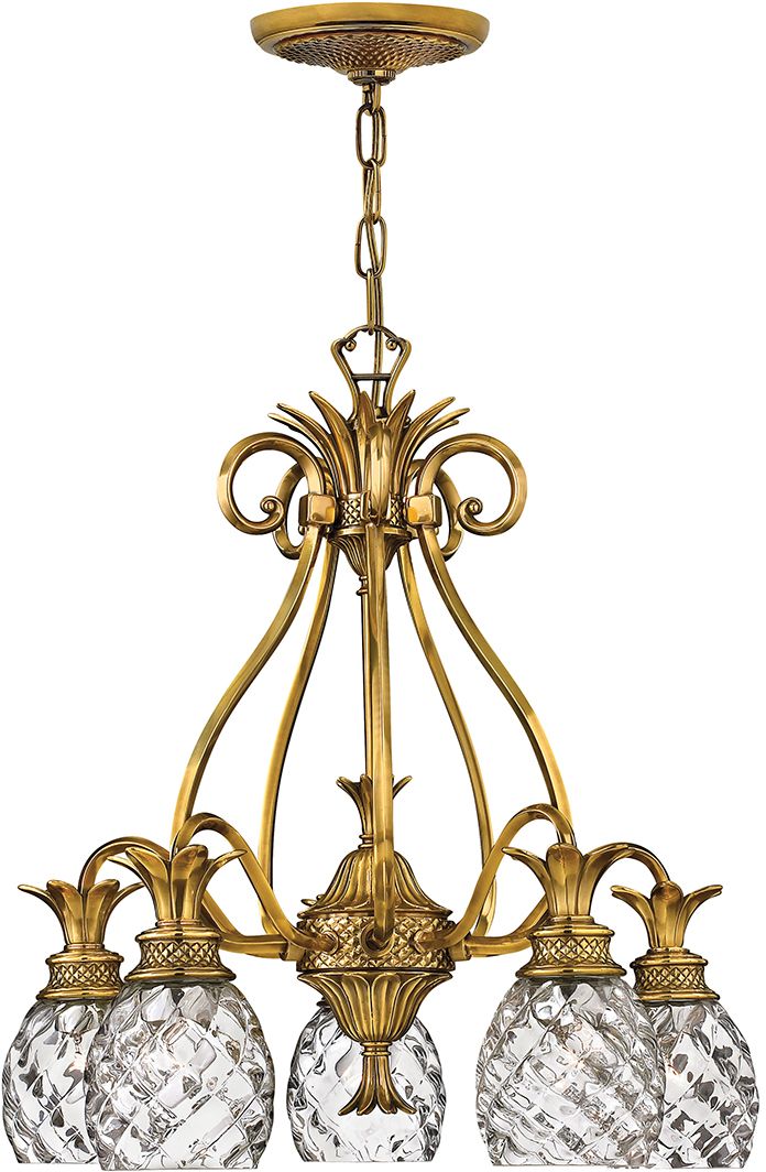 Elstead Lighting Plantation Pendelleuchte 5x60 W messing HK-PLANTATION5-BB