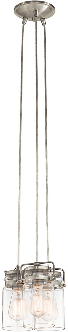 Elstead Lighting Brinley Pendelleuchte 3x60 W nickel KL-BRINLEY3-NI