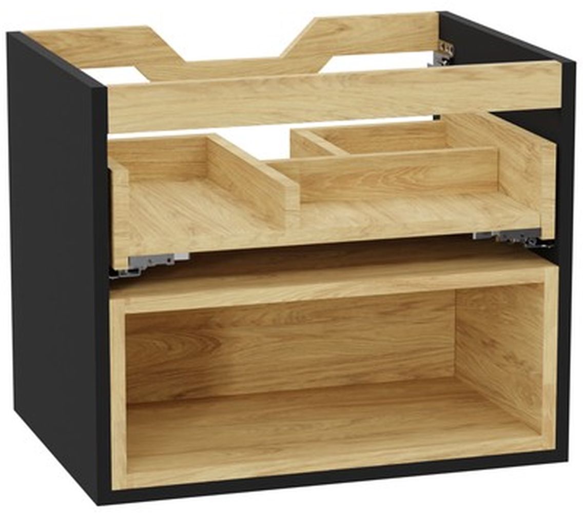 Excellent Tuto 2.0 Schrankkorpus 60x46.5x50 cm Unterschrank hängend schwarz-eiche MLEX.2171.600.BKBL