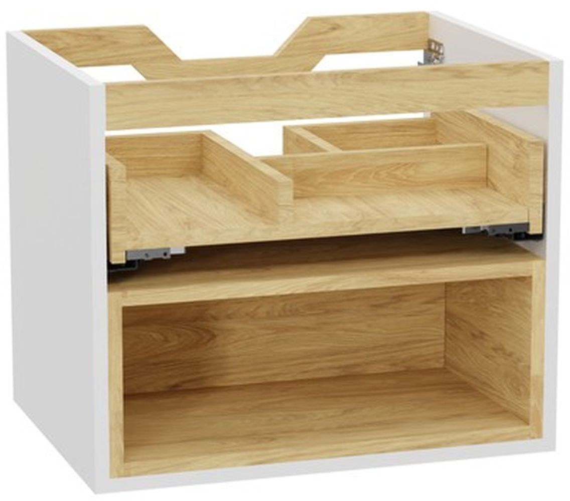 Excellent Tuto 2.0 Schrankkorpus 60x46.5x50 cm Unterschrank hängend weiß-eiche MLEX.2171.600.WHBL