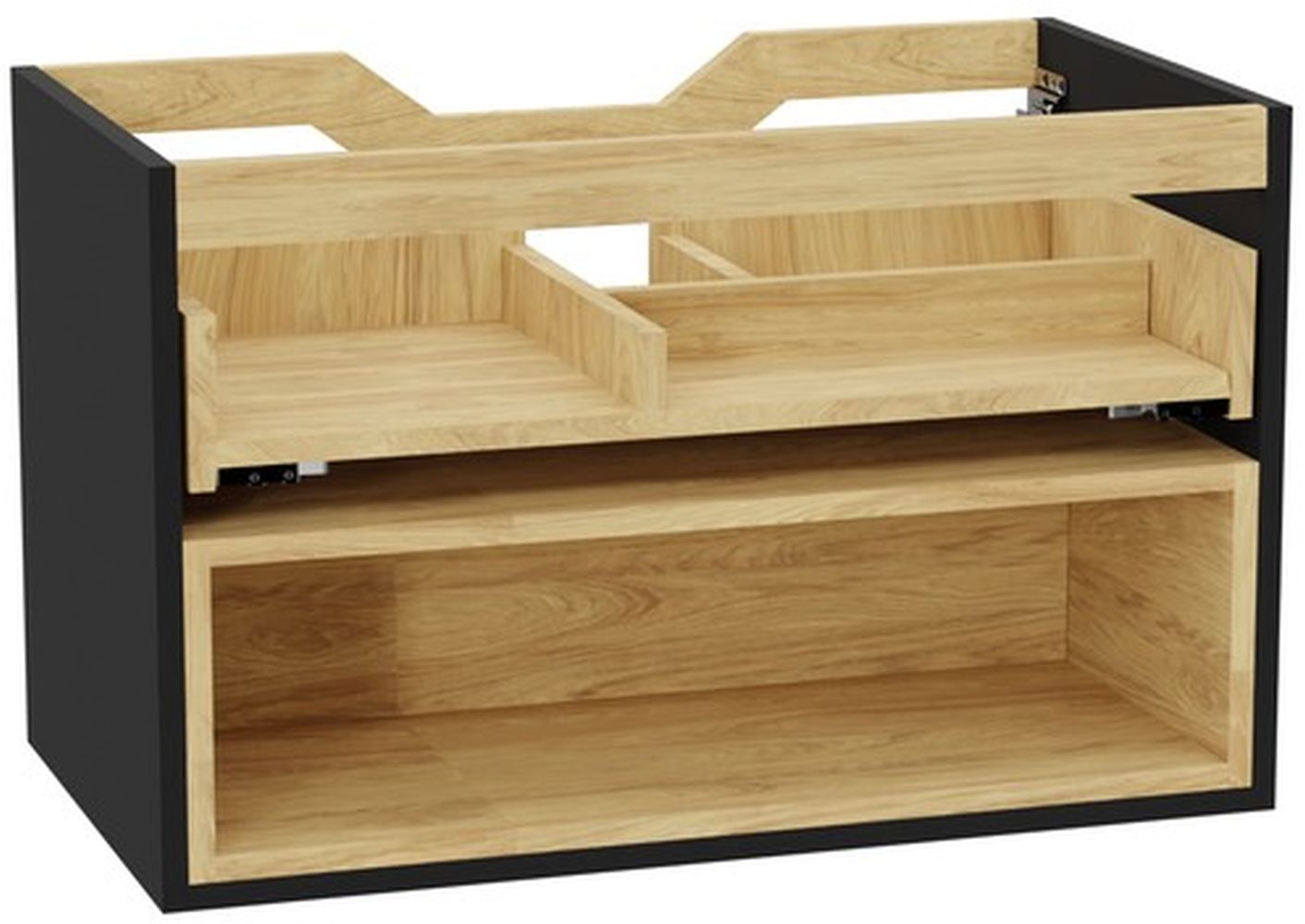 Excellent Tuto 2.0 Schrankkorpus 80x46.5x50 cm Unterschrank hängend schwarz-eiche MLEX.2171.800.BKBL