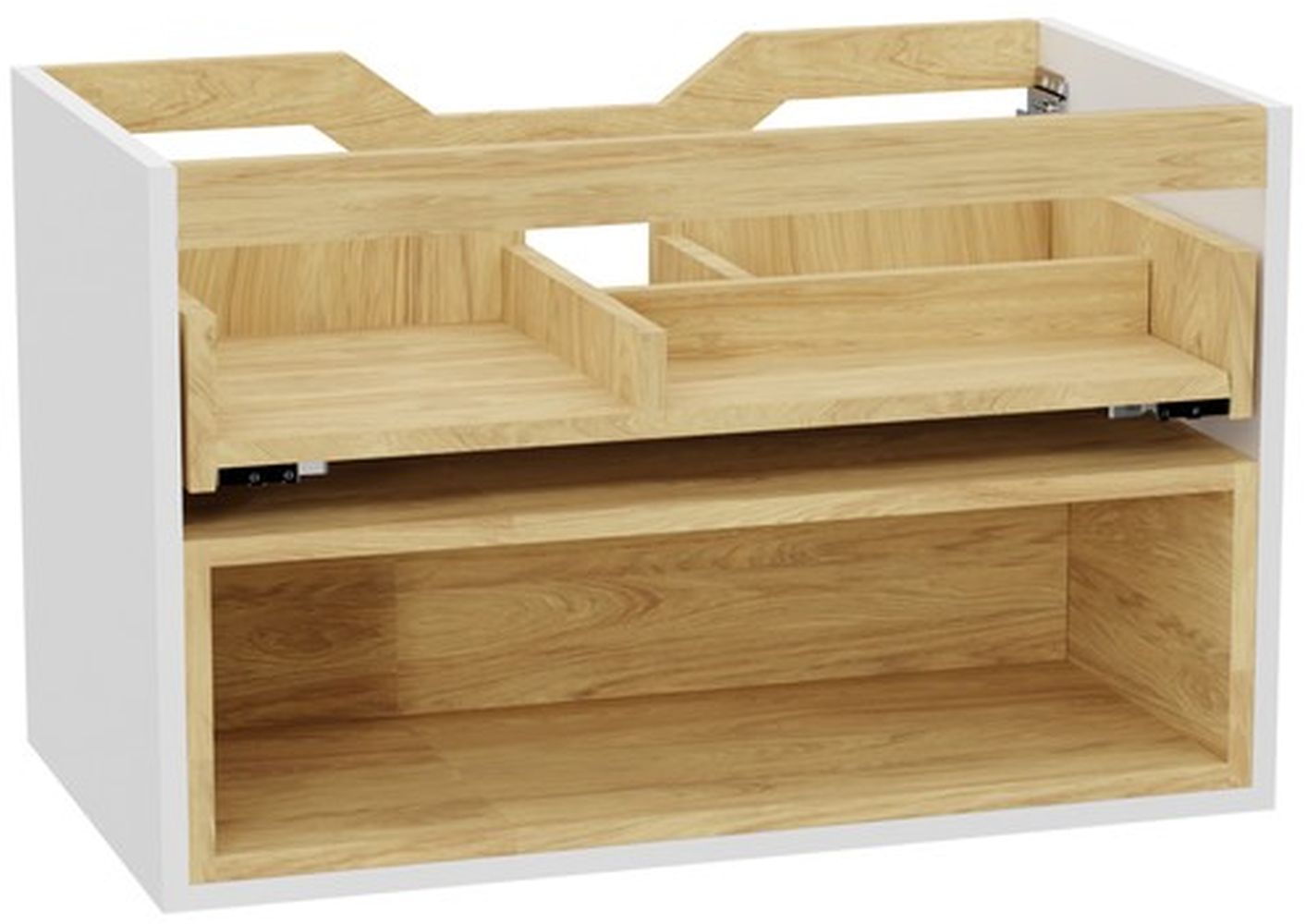 Excellent Tuto 2.0 Schrankkorpus 80x46.5x50 cm Unterschrank hängend weiß-eiche MLEX.2171.800.WHBL