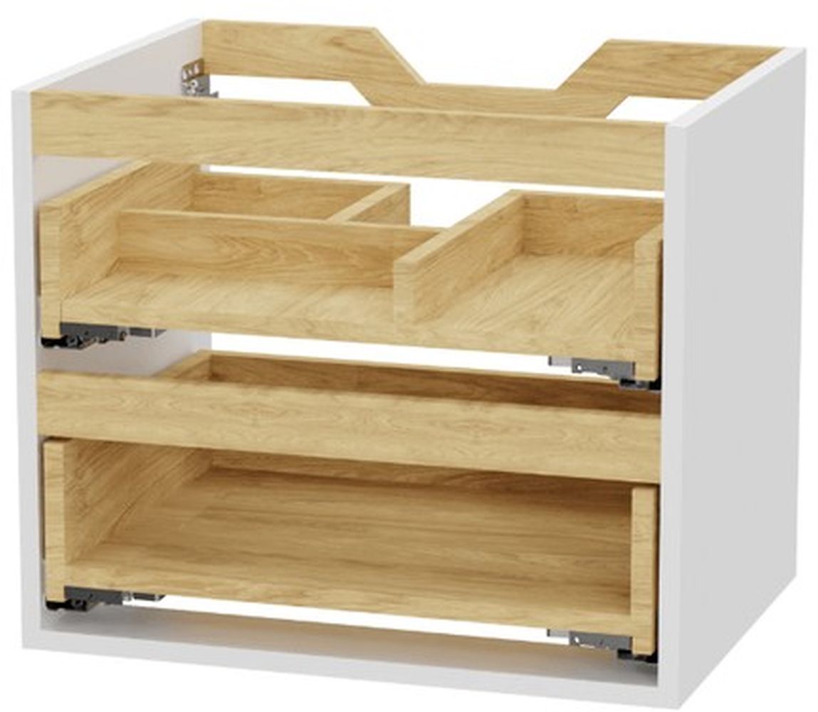 Excellent Tuto 2.0 Schrankkorpus 60x46.5x50 cm Unterschrank hängend weiß-eiche MLEX.2172.600.WHBL