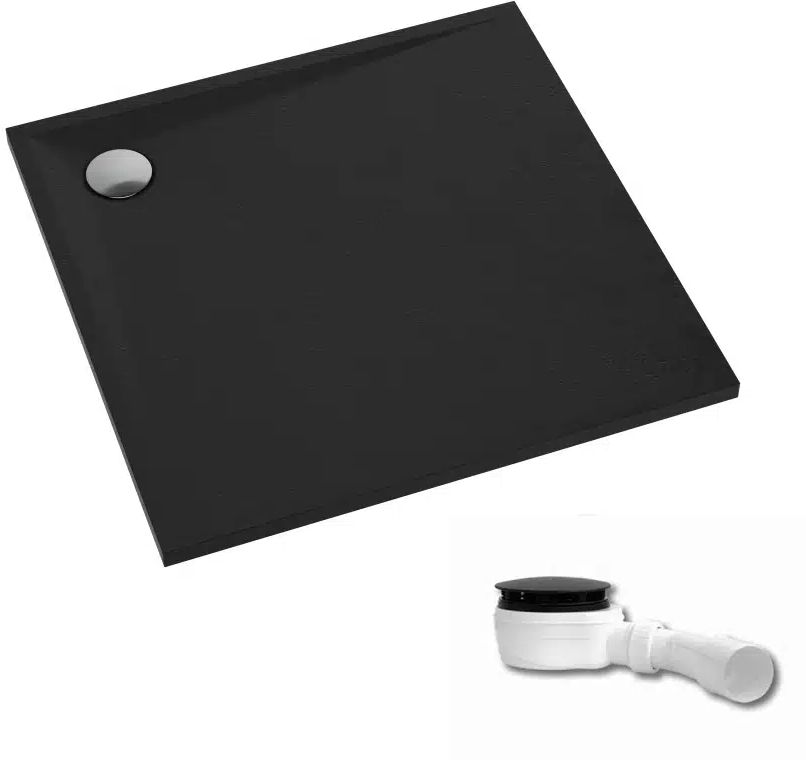 Schedpol Etrusco Quadratische Duschwanne 90x90 cm schwarz 3.461/C/ST