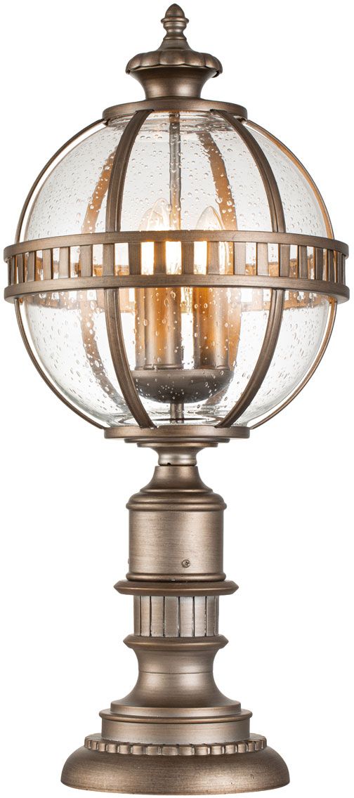 Elstead Lighting Halleron Stehleuchte für den Außenbereich 3x40 W braun KL-HALLERON-3M-BU