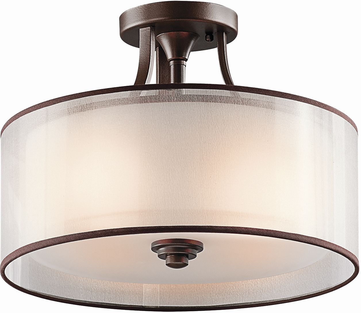 Elstead Lighting Lacey Deckenlampe 3x40 W braun-cremig KL-LACEY-SF-MB