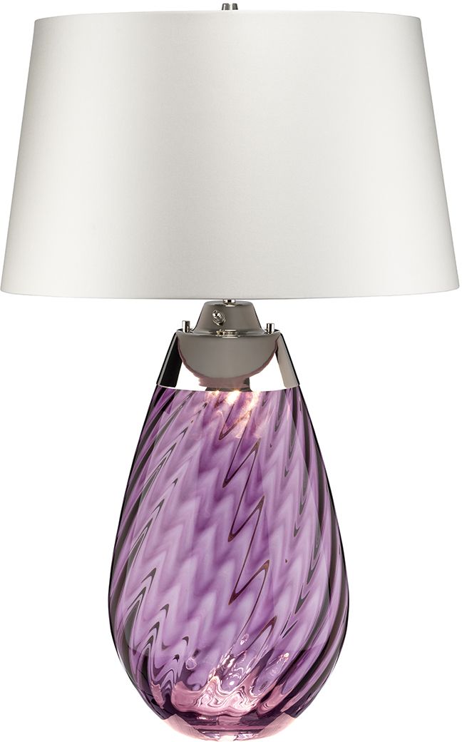 Elstead Lighting Lena Tischlampe 2x60 W violett-satin LENA-TL-L-PLUM-OWSS