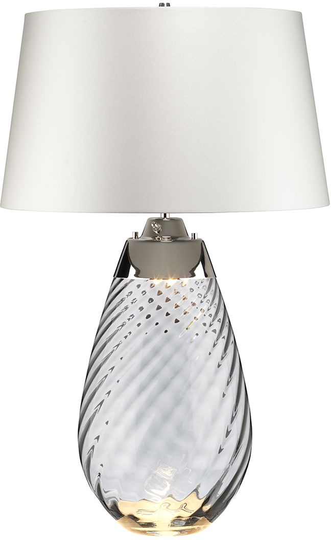 Elstead Lighting Lena Tischlampe 2x60 W satin LENA-TL-L-SMOKE-OWSS