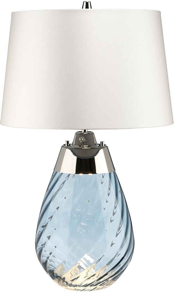 Elstead Lighting Lena Tischlampe 1x60 W blau-satin LENA-TL-S-BLUE-OWSS