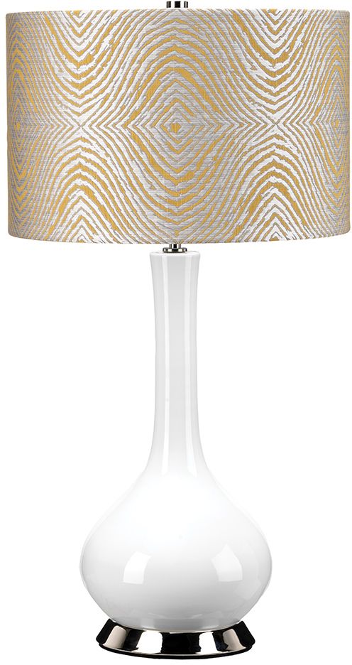 Elstead Lighting Milo Tischlampe 1x60 W weiß-grau-nickel-gelb MILO-PN-TL-PSM