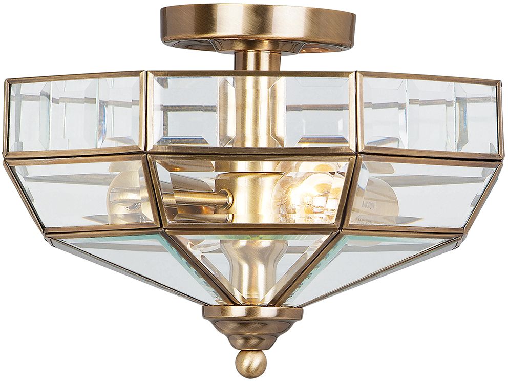 Elstead Lighting Old Park Deckenlampe 2x60 W messing OLD-PARK-AB