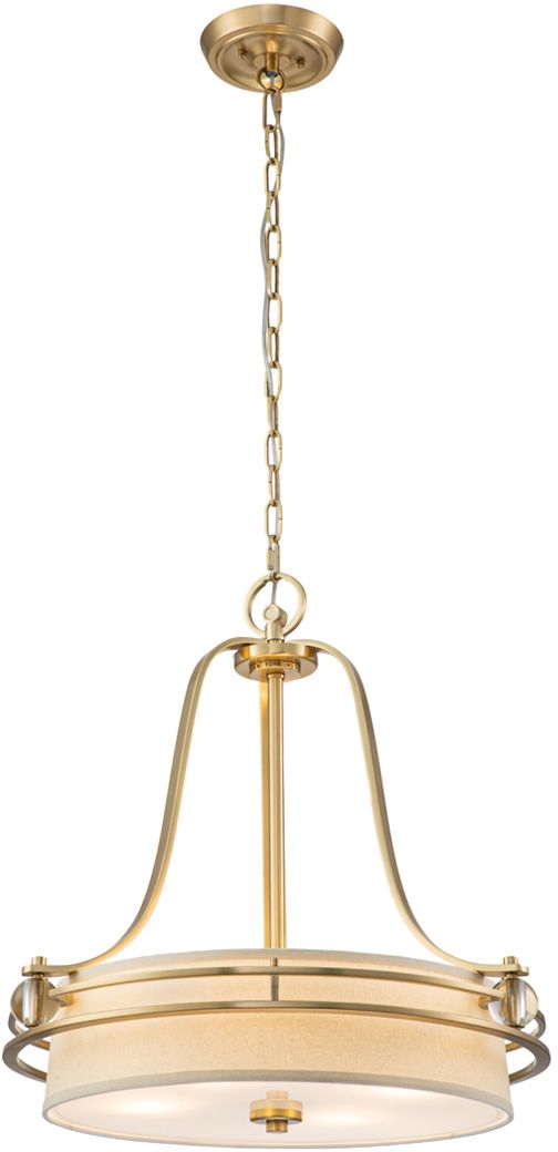 Elstead Lighting Gotham Pendelleuchte 4x60 W messing QZ-GOTHAM-P-BB