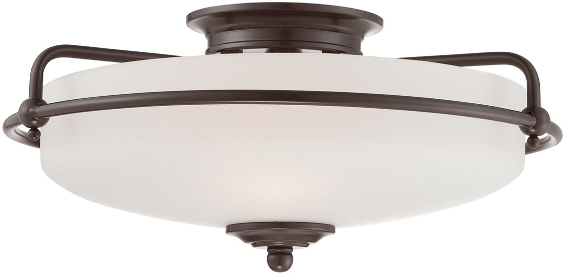 Elstead Lighting Griffin Deckenlampe 3x60 W braun QZ-GRIFFIN-F-PN