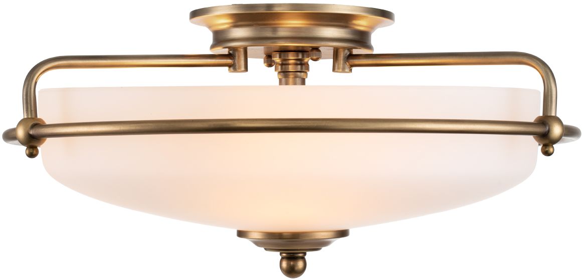 Elstead Lighting Griffin Deckenlampe 3x60 W messing QZ-GRIFFIN-F-WS