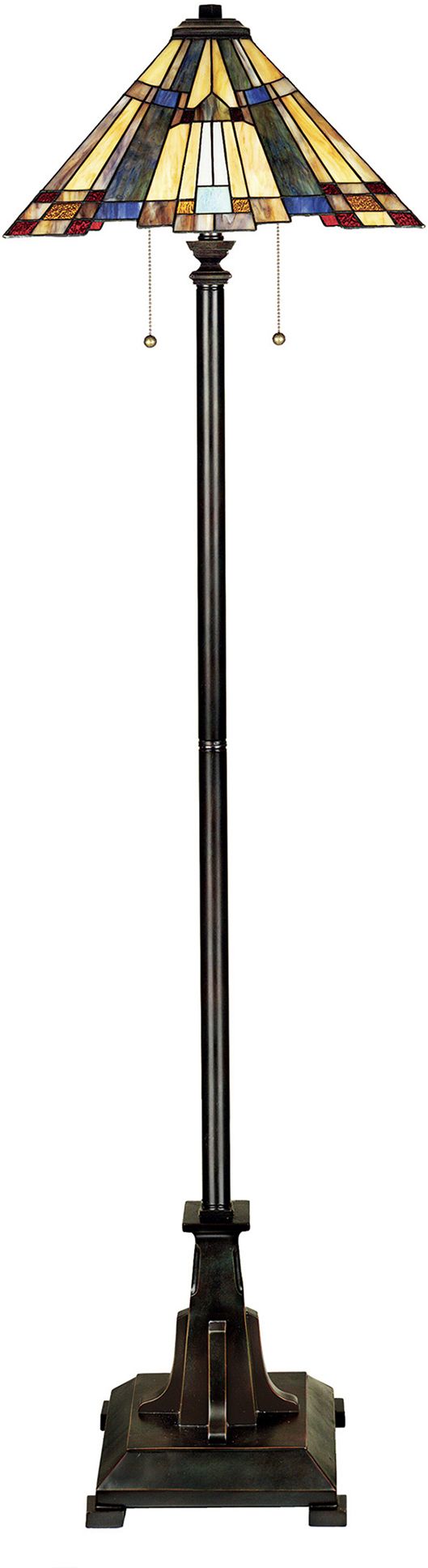 Elstead Lighting Inglenook Stehlampe 2x60 W mehrfarbig-braun QZ-INGLENOOK-FL