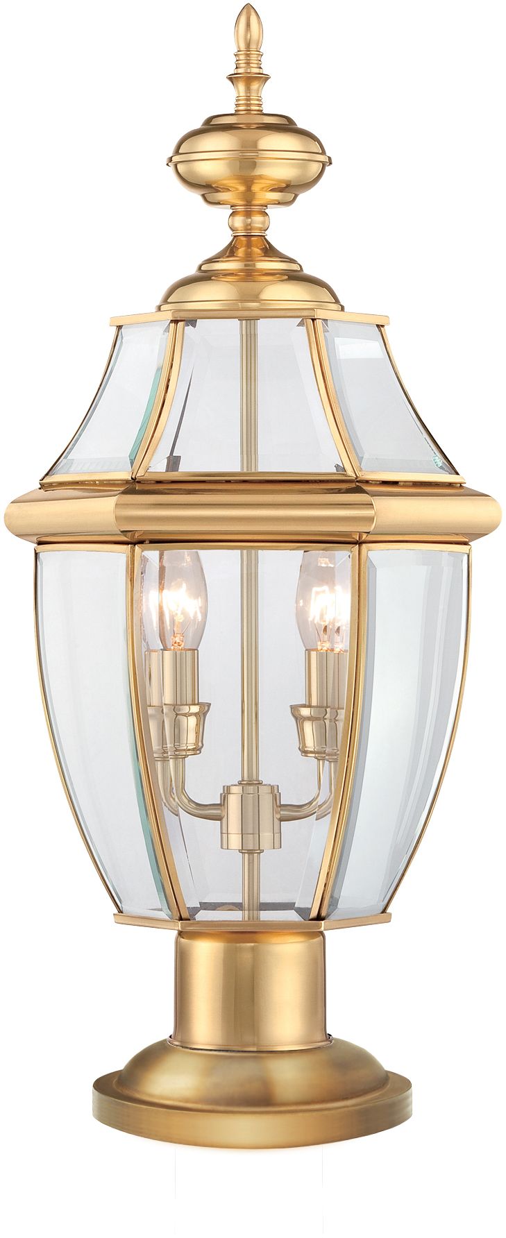 Elstead Lighting Newbury Stehleuchte für den Außenbereich 2x60 W messing QZ-NEWBURY3-L-PB