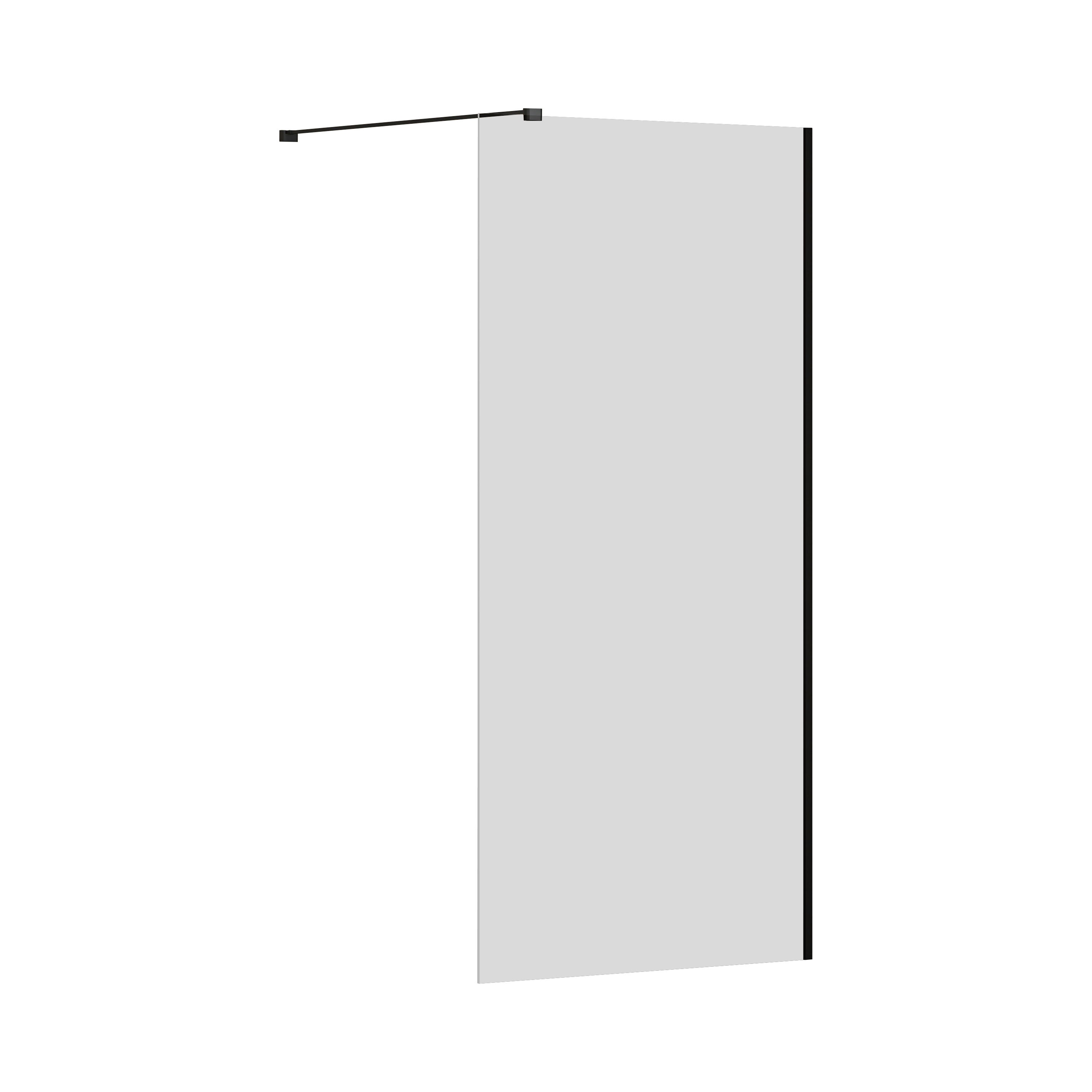 Ravak Walk in Wall Air Begehbare Duschwand 100 cm schwarz Matte/durchsichtiges Glas GW9WA0300Z1C